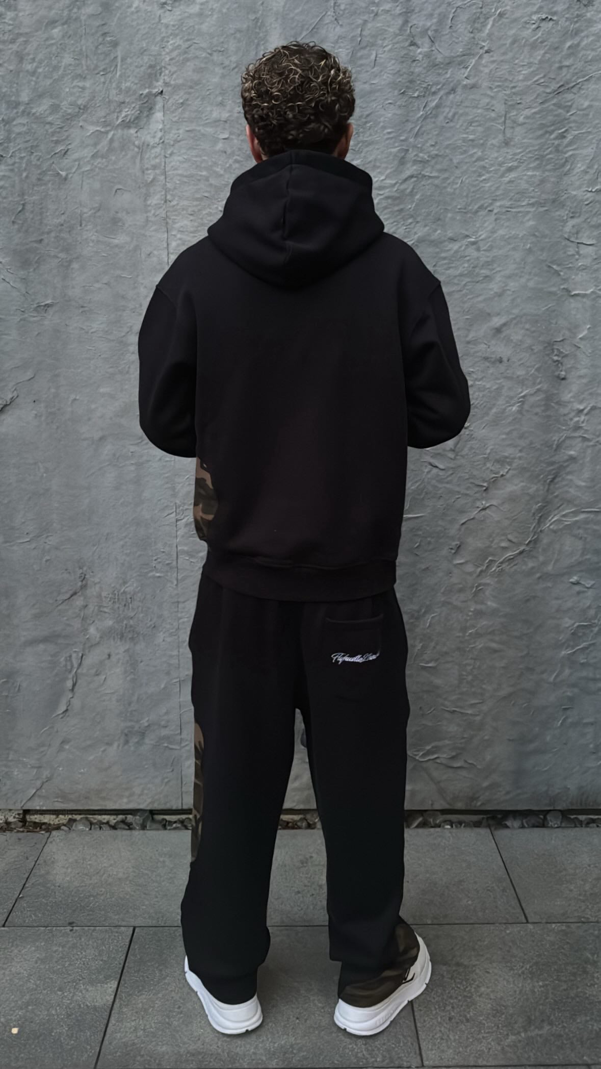 Camouflage Open Leg Jogger